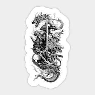 Samurai Warrior. Traditional Japanese. Sticker